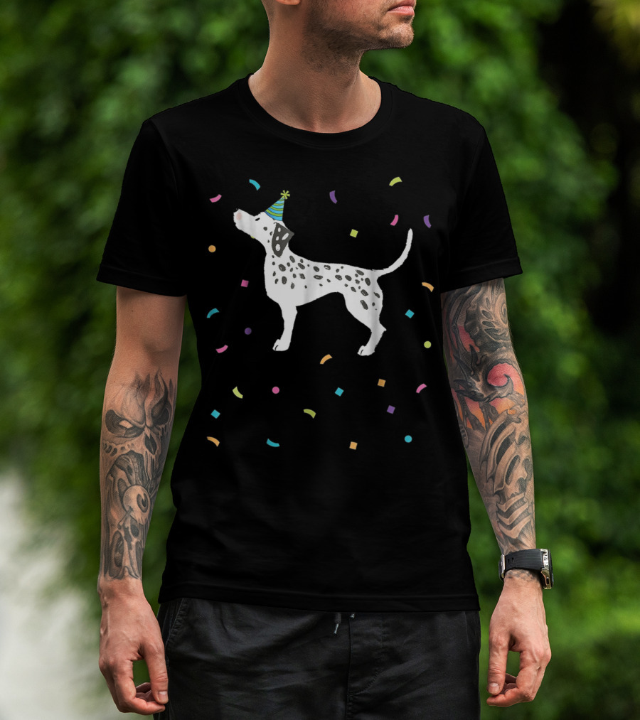Cute Dalmatian Dog Dad Party T-Shirt