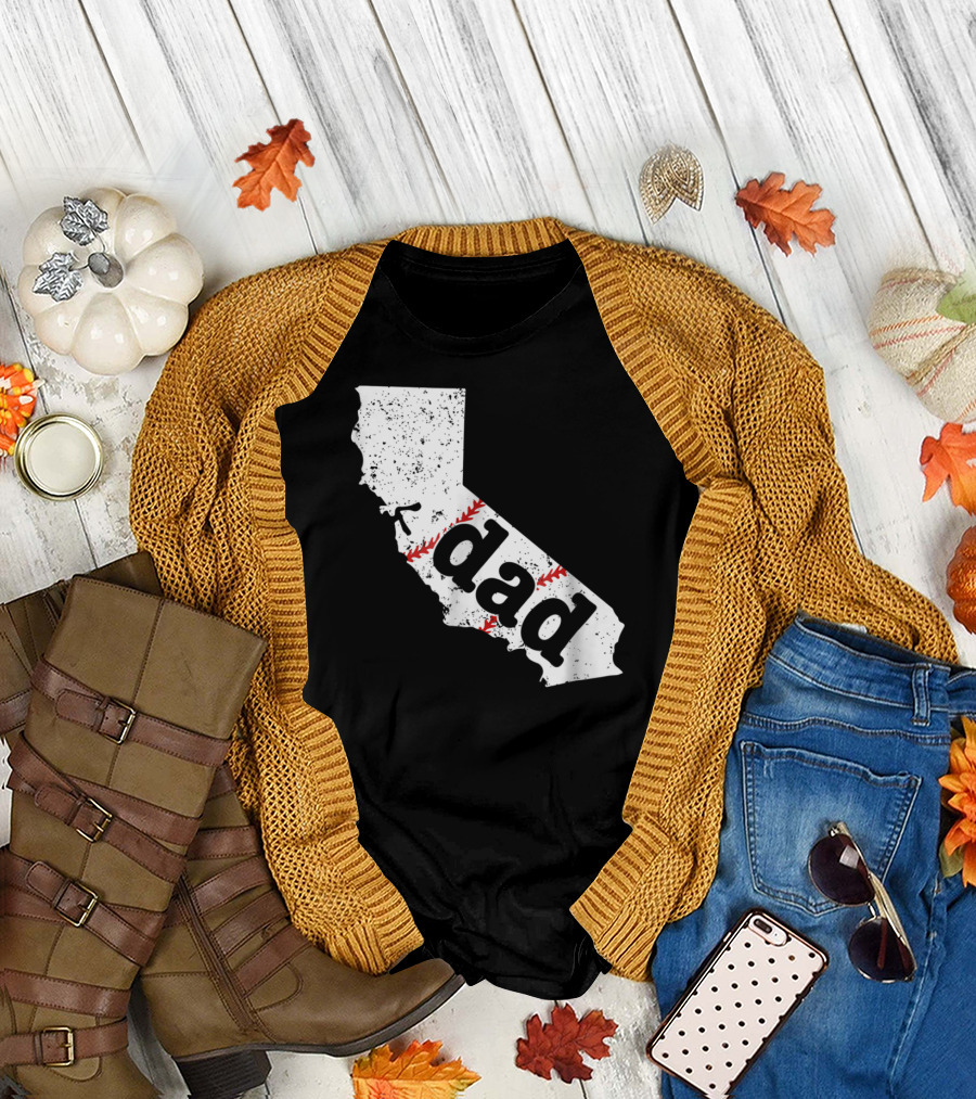 California Dad Baseball Softball Best T-Shirt