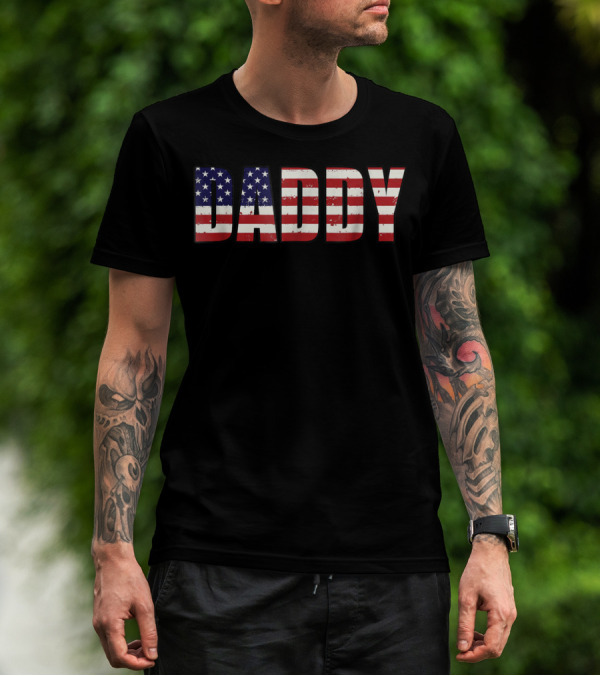 Daddy American Flag T-Shirt