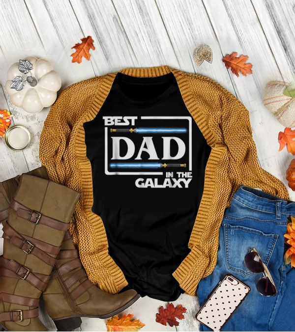 Best Dad In The Galaxy Lightsaber T-Shirt