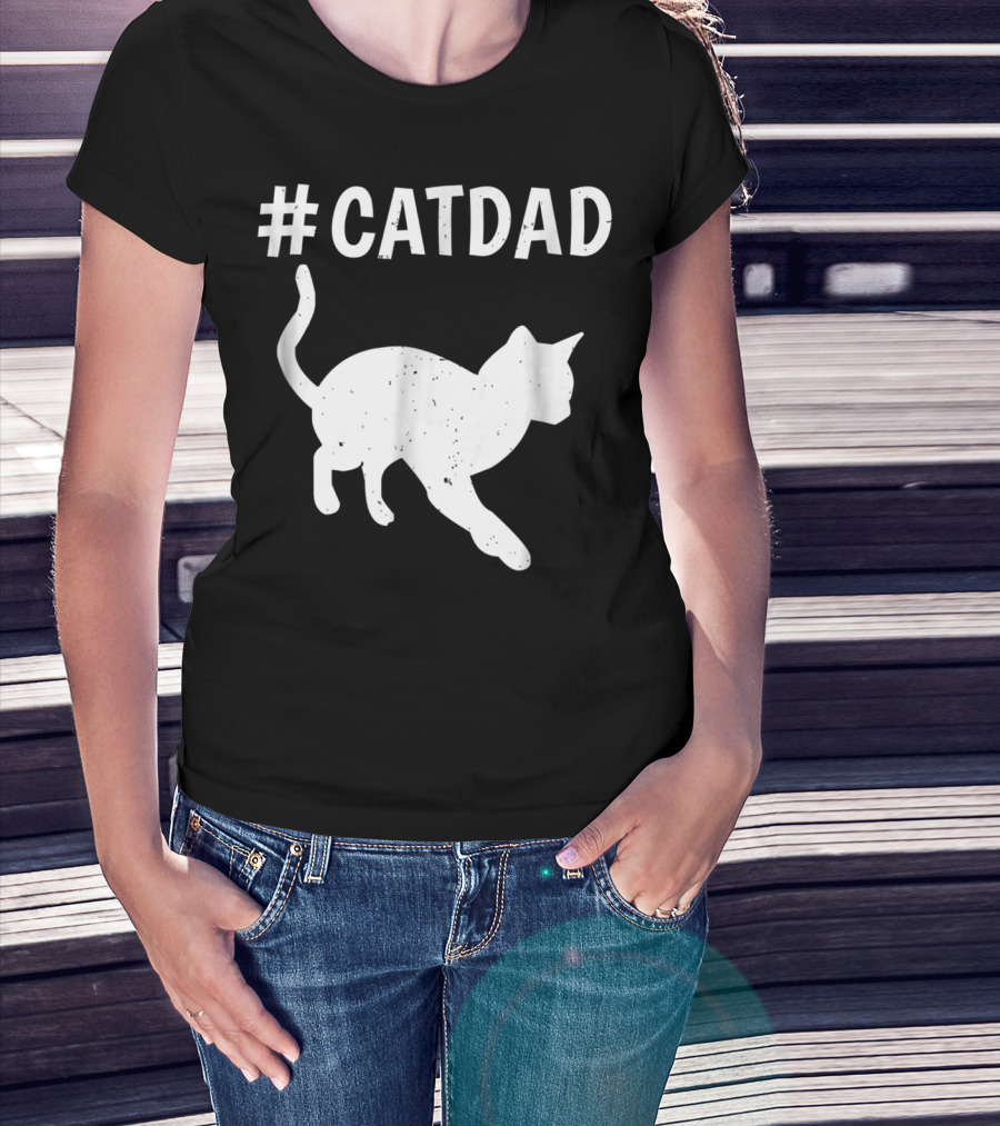CatDad Hashtag Cat Dad For Cat Owner86 T-Shirt