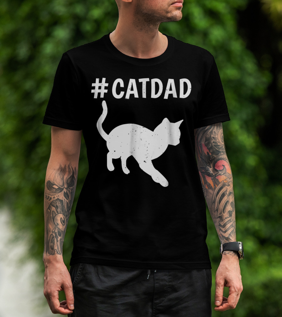 CatDad Hashtag Cat Dad For Cat Owner86 T-Shirt