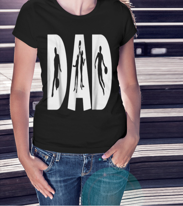 Basketball Dad Silhouette Sports Enthusiast Father's T-Shirt