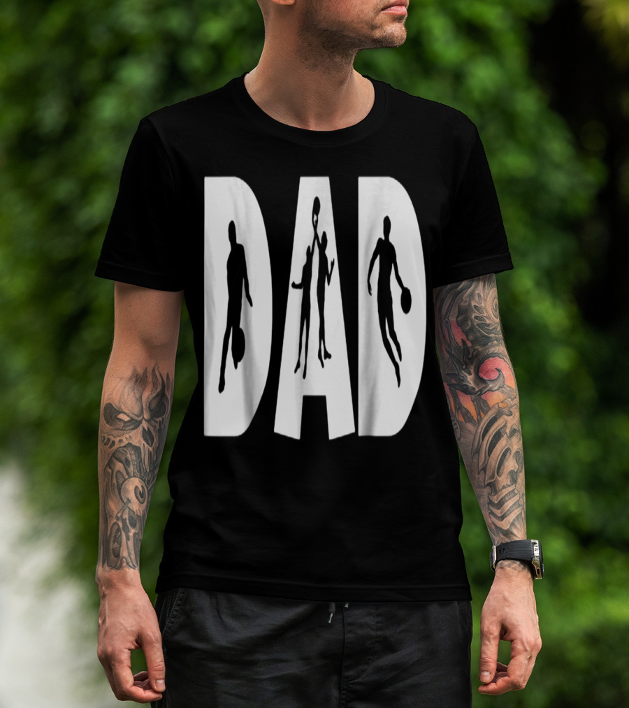 Basketball Dad Silhouette Sports Enthusiast Father's T-Shirt