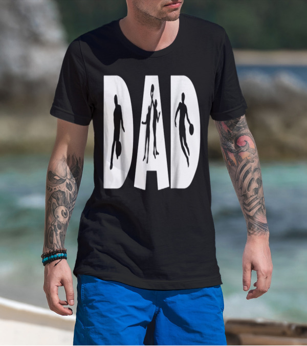 Basketball Dad Silhouette Sports Enthusiast Father's T-Shirt