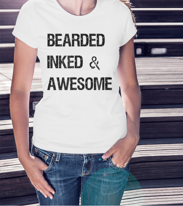 Bearded Inked And Awesome Christmas Husbands18 T-Shirt