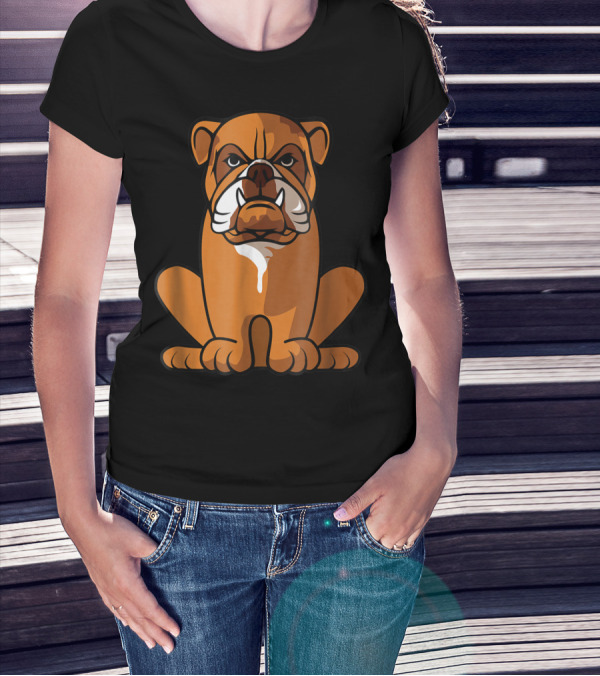 Bulldog Sitting And Waiting For The Holidays To Come T-Shirt