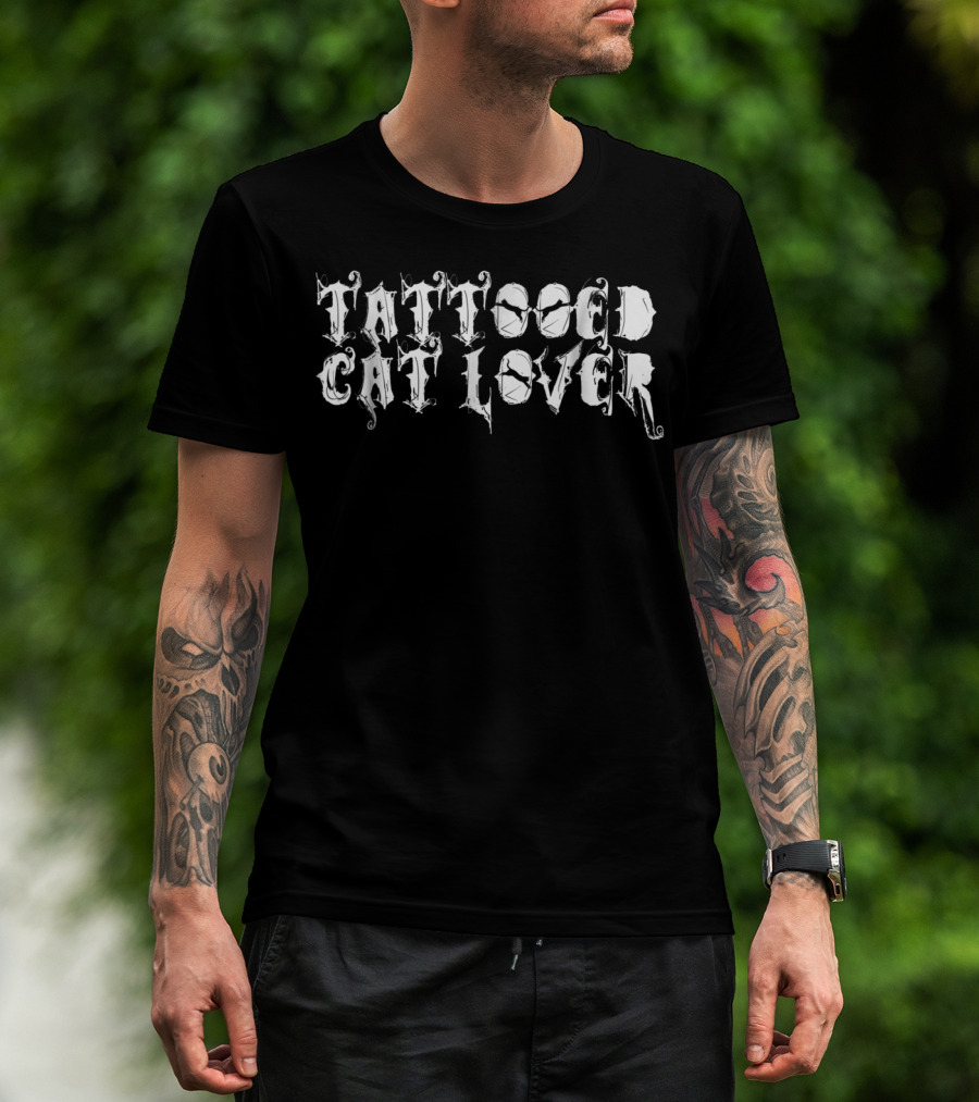 Tattooed Cat Lover Cat T-Shirt