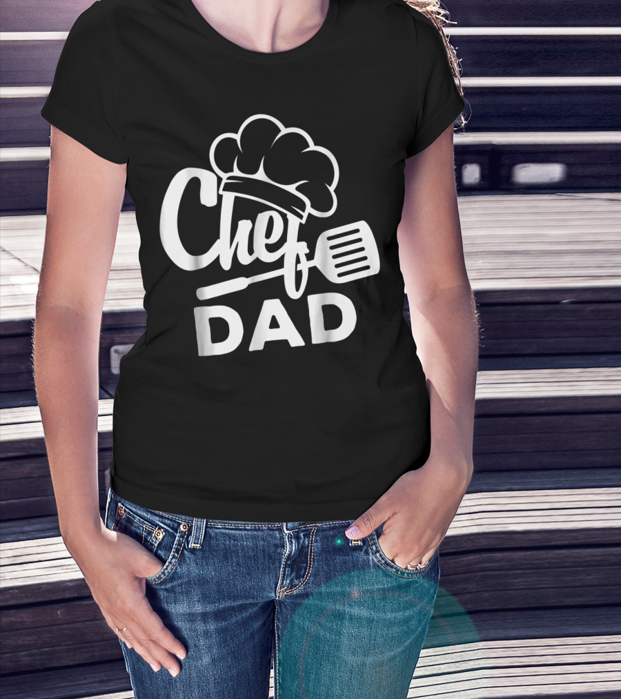 Chef Dad Cooking Hat And Spatula T-Shirt