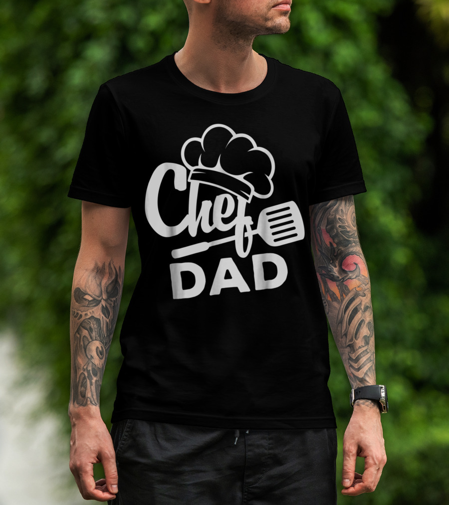 Chef Dad Cooking Hat And Spatula T-Shirt