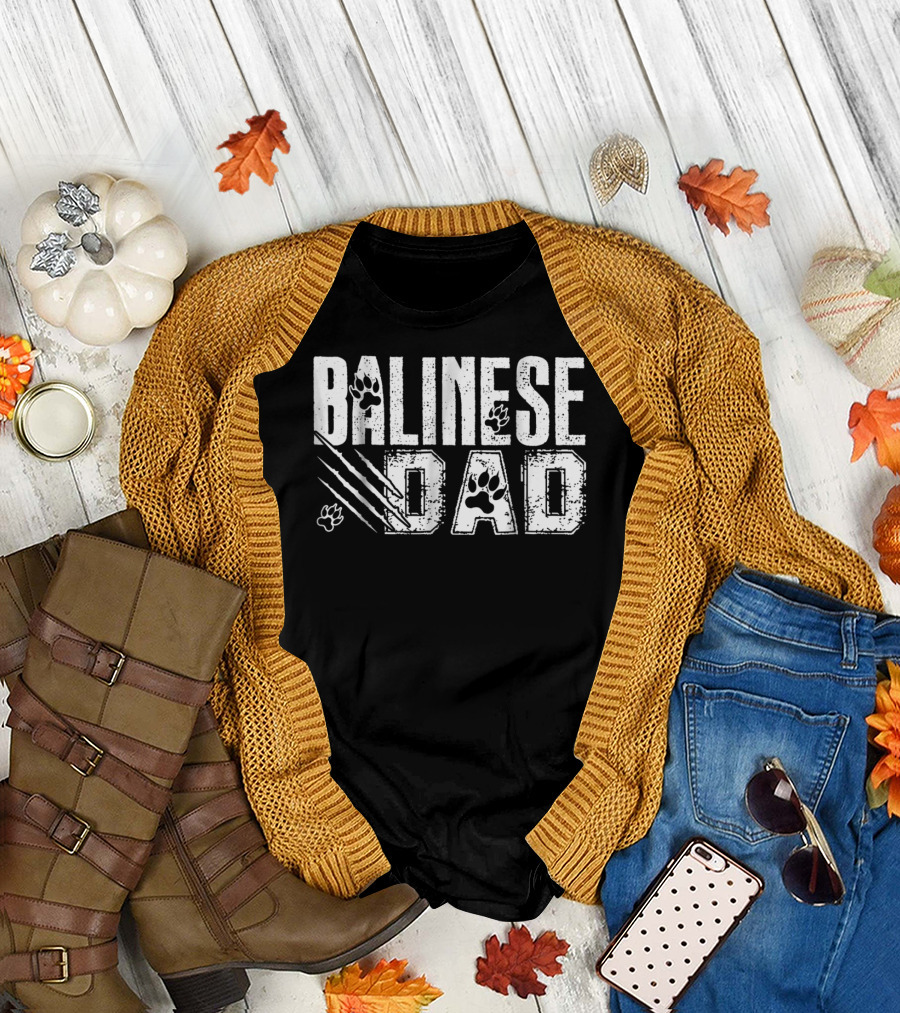 Balinese Dad Paw Prints Claw Marks S68 T-Shirt