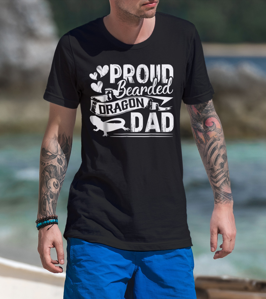 Proud Bearded Dragon Dad T-Shirt
