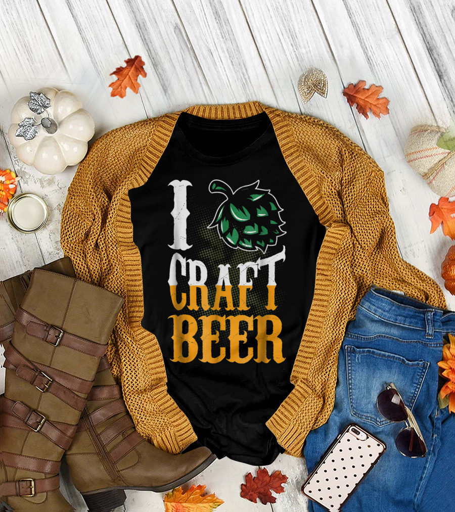 Brew Dad I Craft Beer I Love Craft Beer Hops T-Shirt