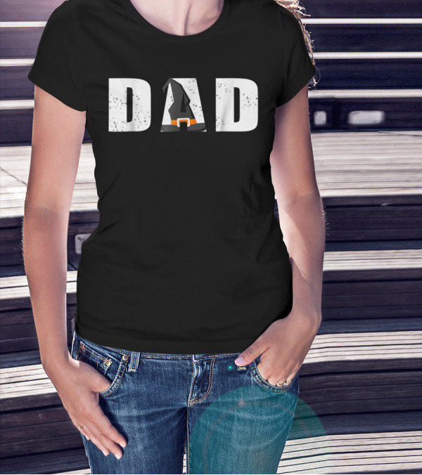 Dad Halloween Witch Hat Family T-Shirt
