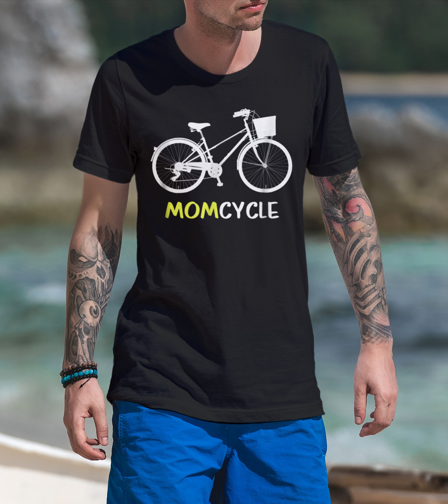 Momcycle Bicycle Matching Cyclist Mother Dad N Kids62 T-Shirt
