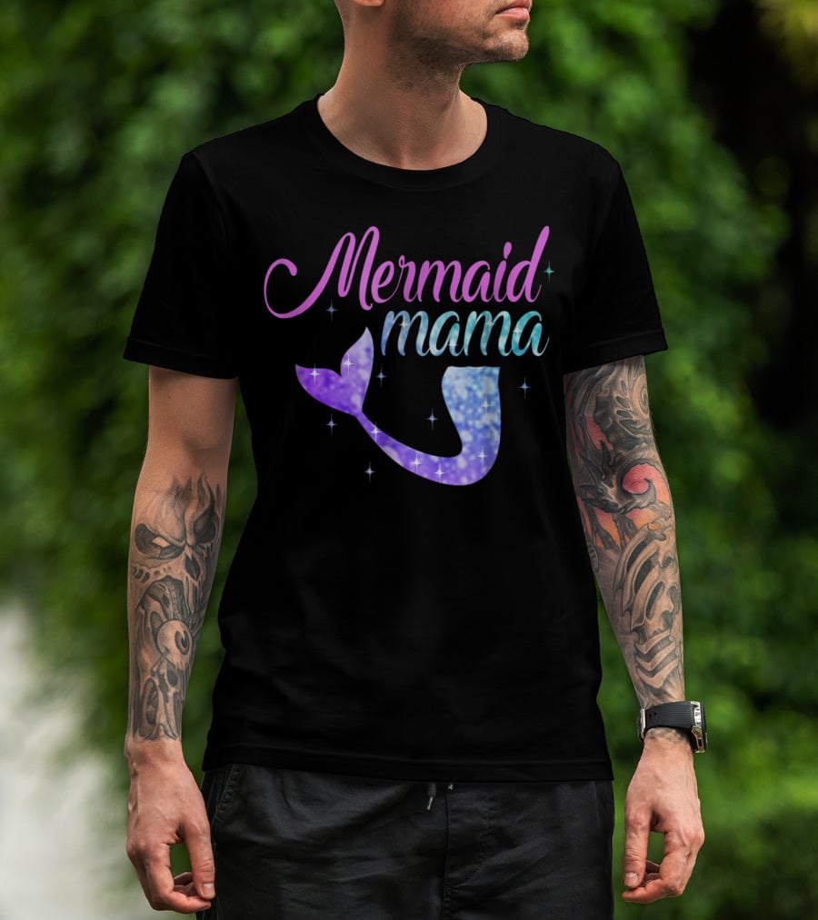 Mermaid Mama Sparkling Tail T-Shirt