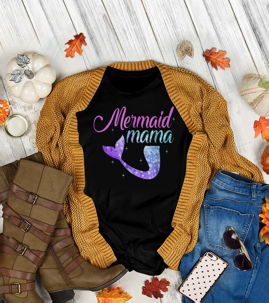 Mermaid Mama Sparkling Tail T-Shirt