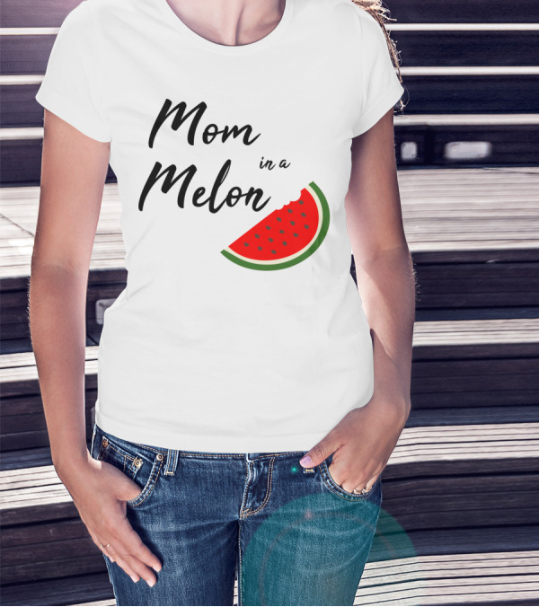 Mom In A Melon Fun Watermelon T-Shirt