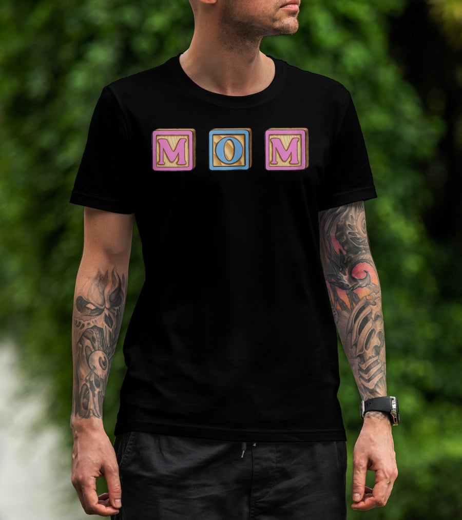 Mom Mother Mommie Blocks Words We Treasure For Life23 T-Shirt