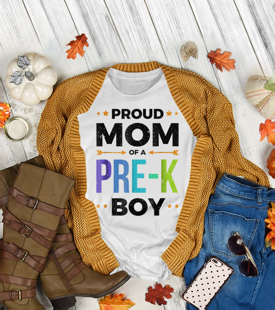 Proud Mom of a Pre-K Boy Back to School T-Shirt