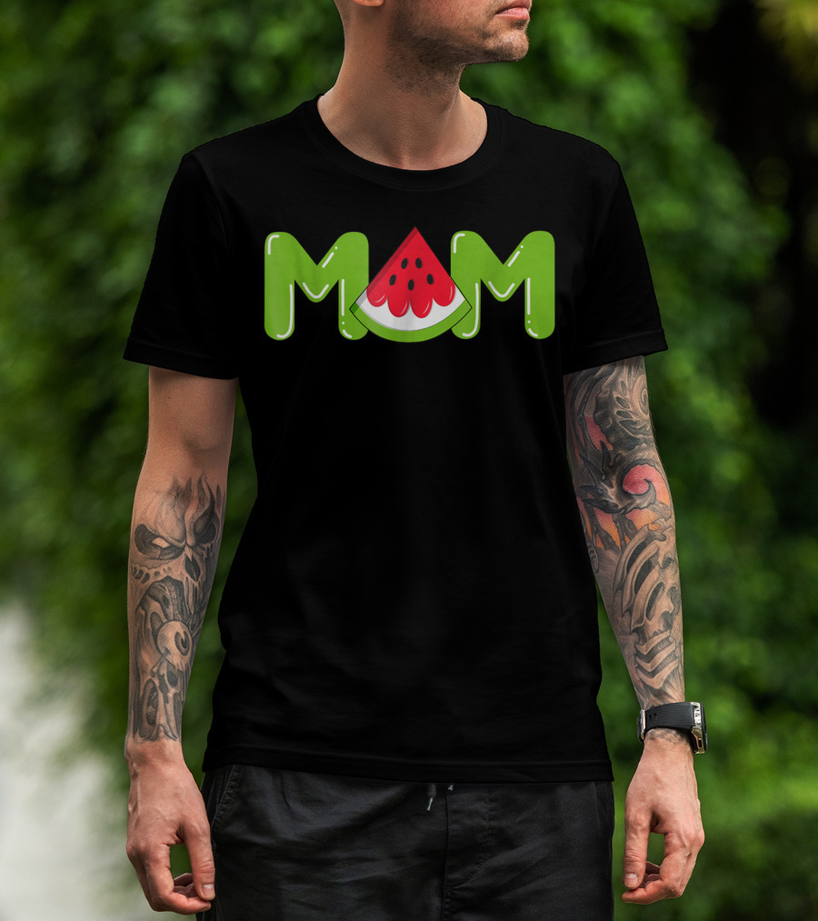 Mom Watermelon Tropical Summer Fruit Mother T-Shirt
