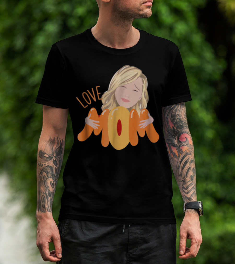 LOVE MOM Mothers Day Custom Personalized Selfie Emoji T-Shirt