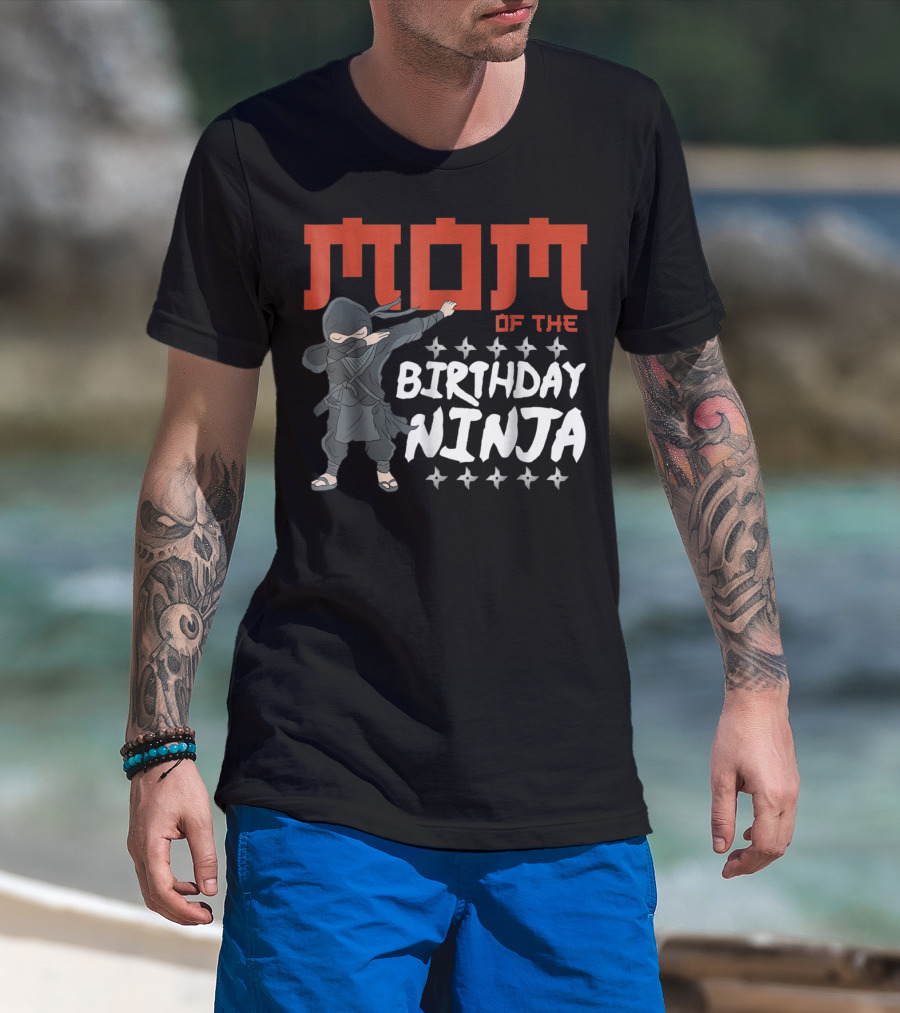 MOM Of The Birthday Ninja Party Wear22 T-Shirt