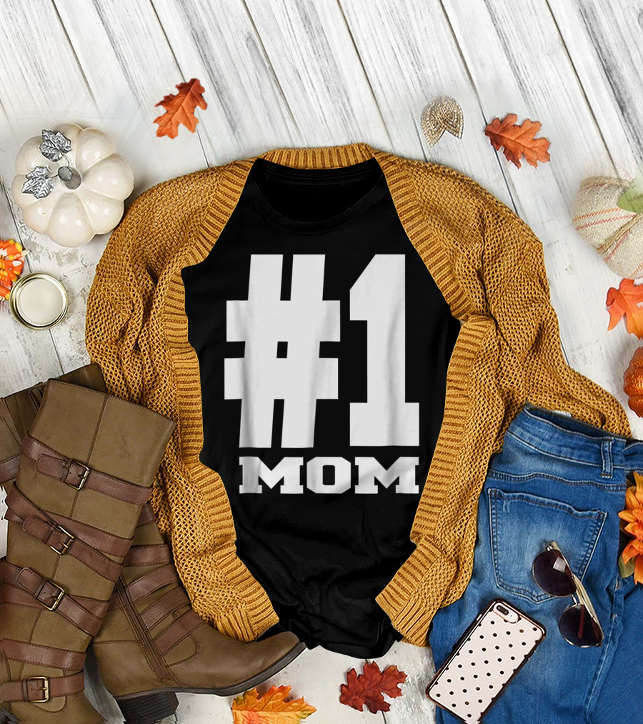 1 Mom Tees Number One Mom Fancy s68 T-Shirt