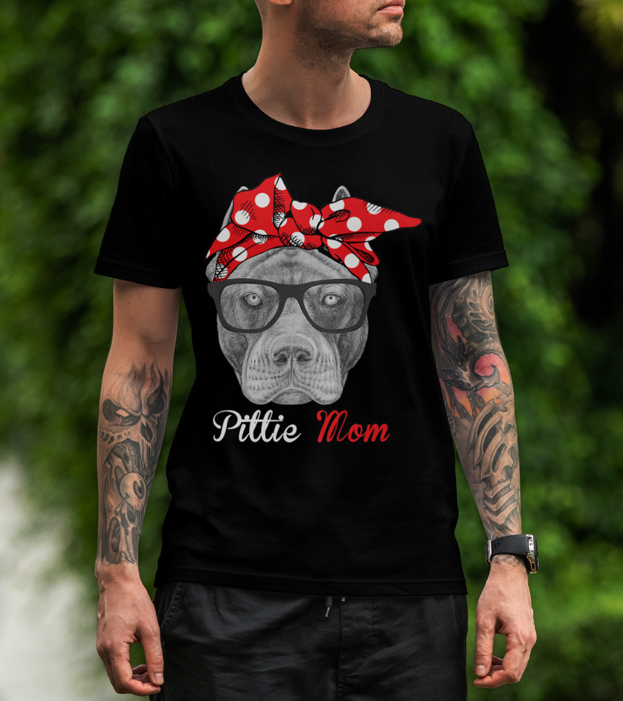 Pittie Mom Pitbull Dog Lovers Mothers Day T-Shirt