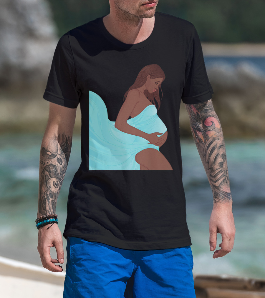 Pregnancy Black Girl Magic African Queen Mom57 T-Shirt