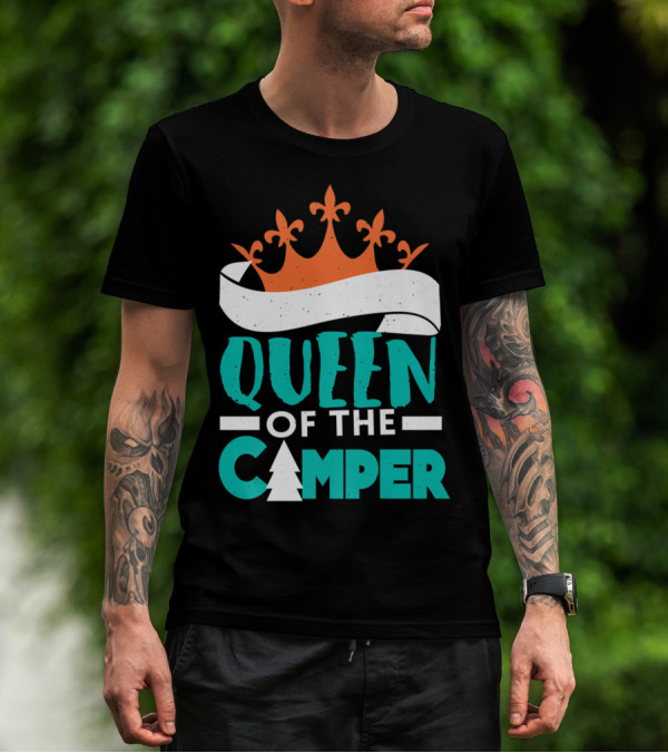 QUEEN OF THE CAMPER RV CROWN TREE T-Shirt