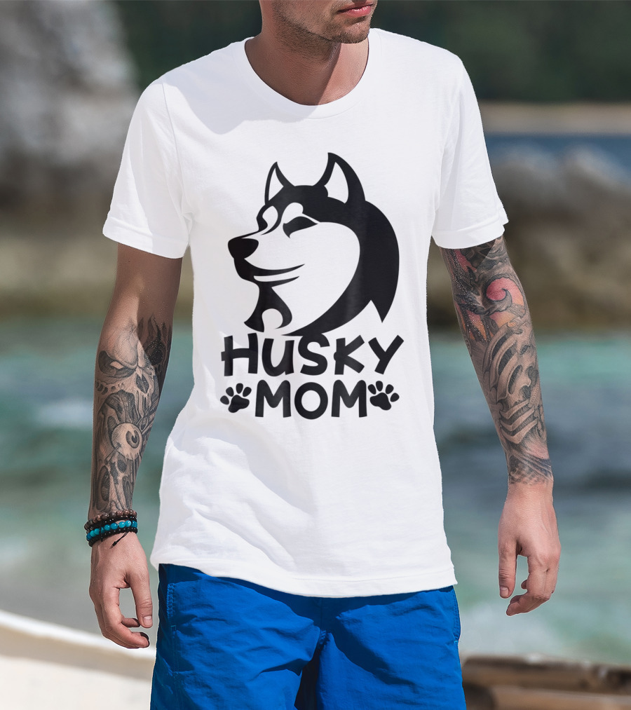 Husky Mom Siberian Husky Lovers I Love My Husky T-Shirt