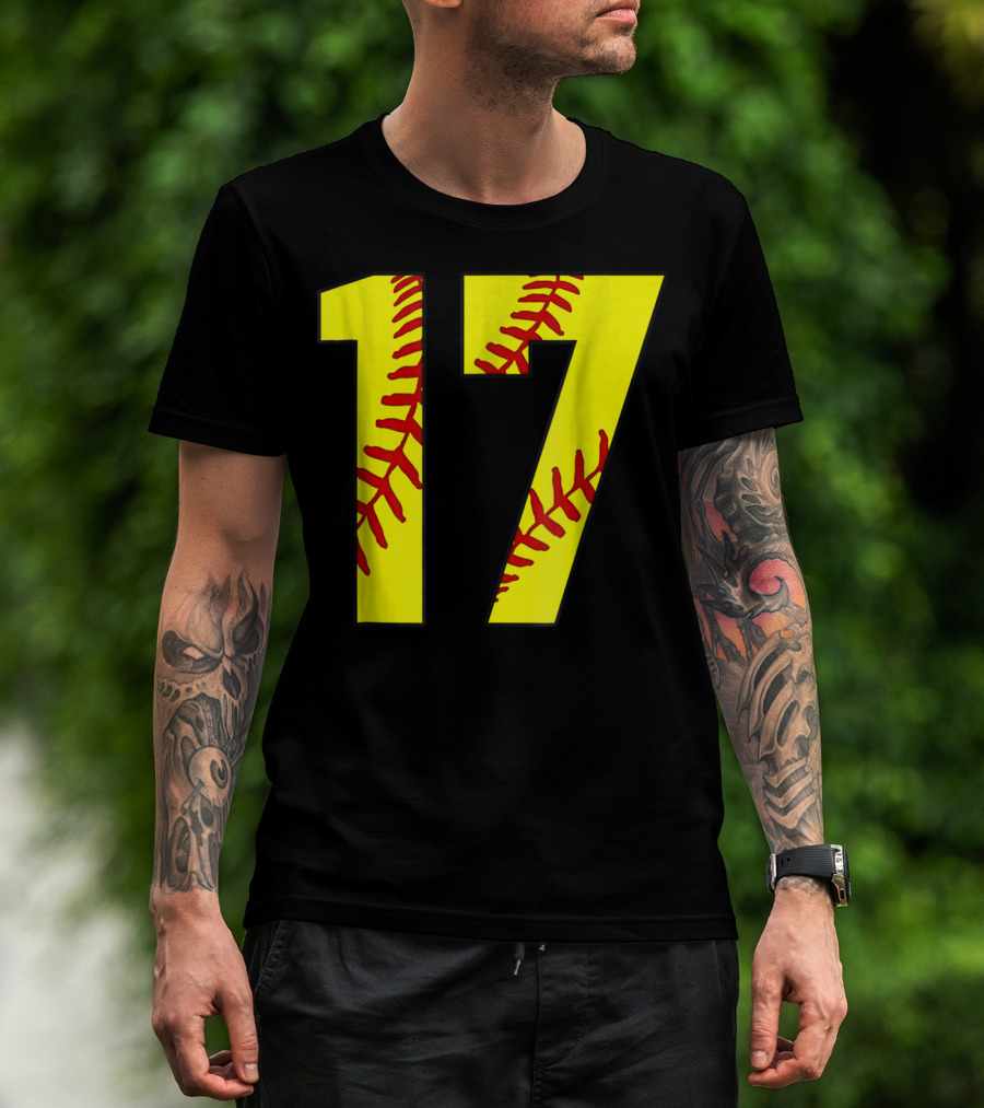 Softball Mom 17 Jersey Player Fan T-Shirt