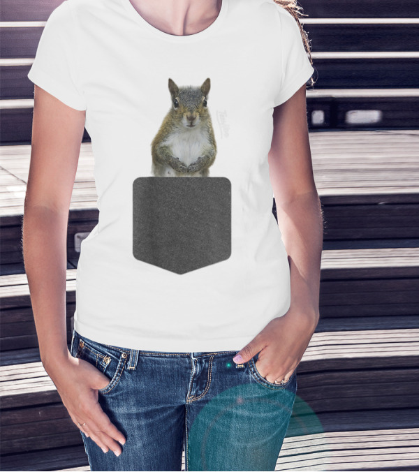 Squirrel Pocket Squirrel Mom Funny Squirrel Lover Teeshirt T-Shirt