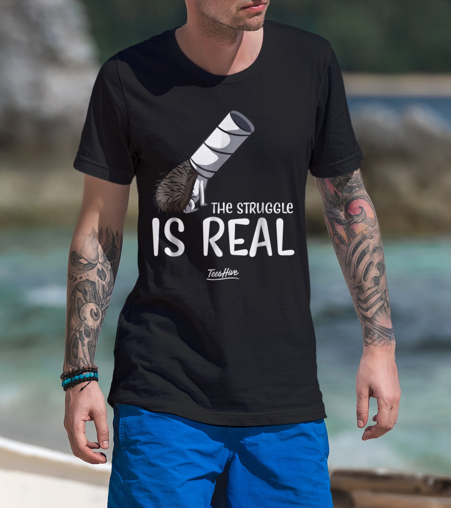 The Struggle Is Real Hedgehog TeesHive Funny Lover 15 T-Shirt