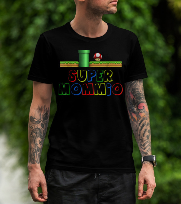 Super Mommio Gamer Mom Mario Mushroom Inspired T-Shirt