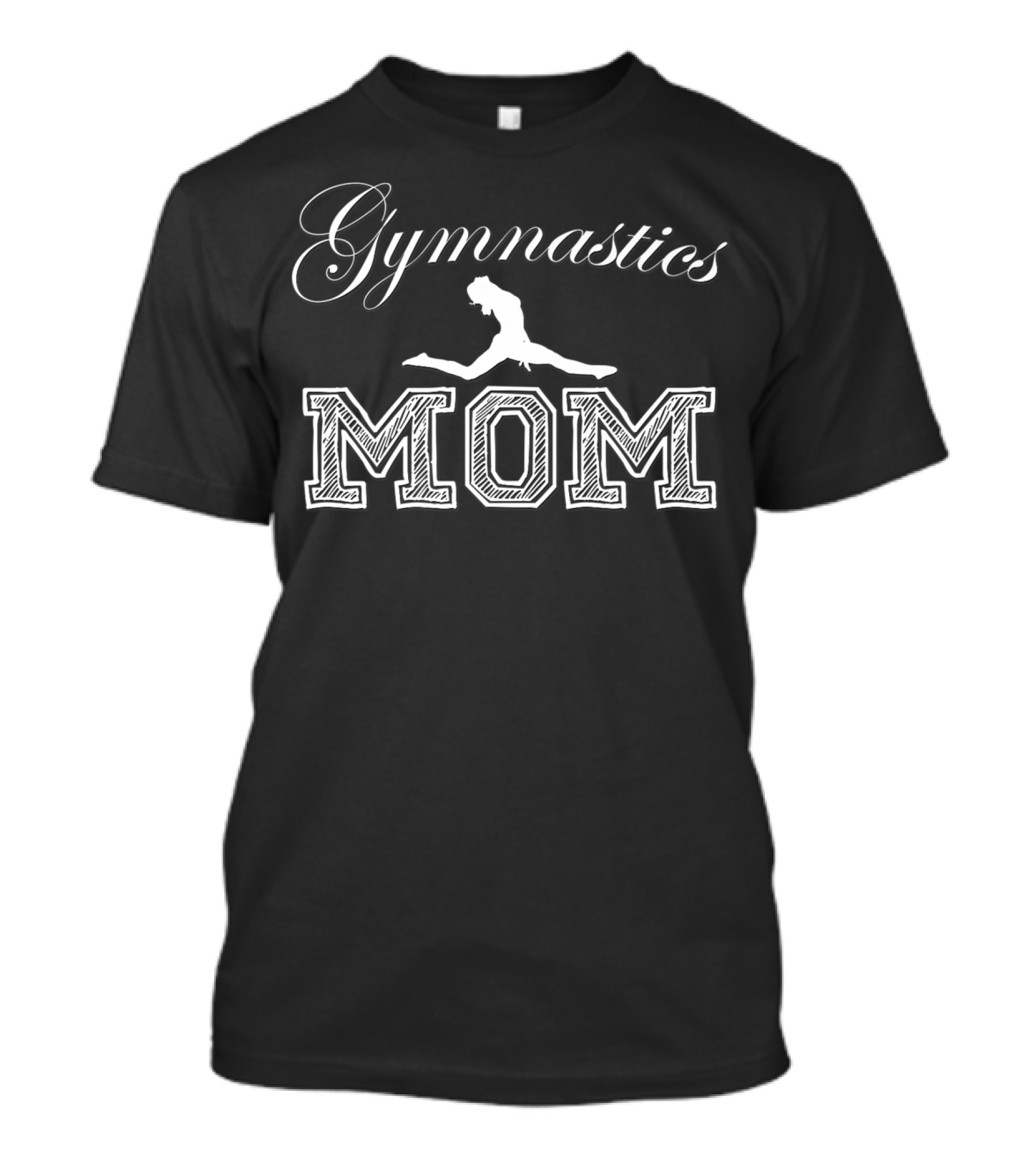 Gymnastics Mom Leaping Silhouette Fun Family T-Shirt