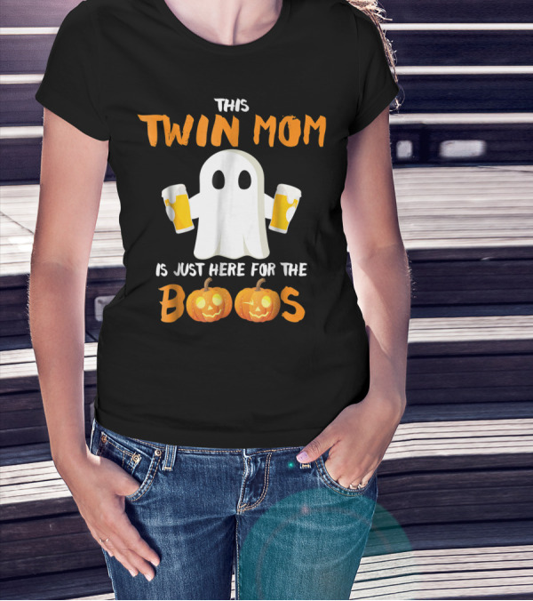 This Twin Mom Is Just Here For The Boos T-Shirt