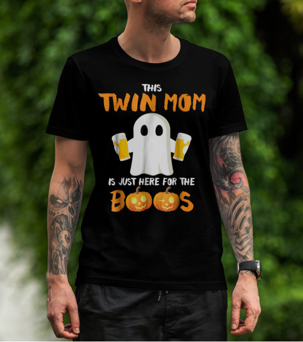 This Twin Mom Is Just Here For The Boos T-Shirt