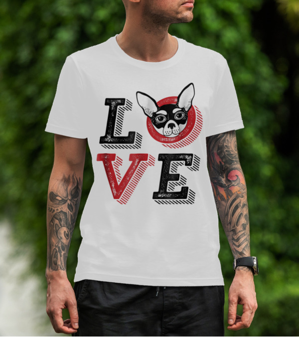 I Love Chihuahua Puppies Mom And Dad 17 Love T-Shirt