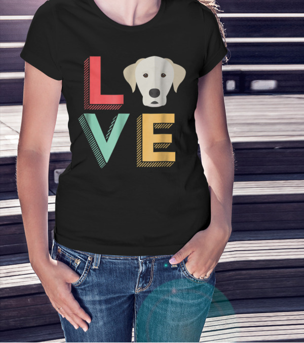 I Love Labrador Dog Lover Lab Puppies Mom And Dad39 Cute Puppy Head In LOVE T-Shirt