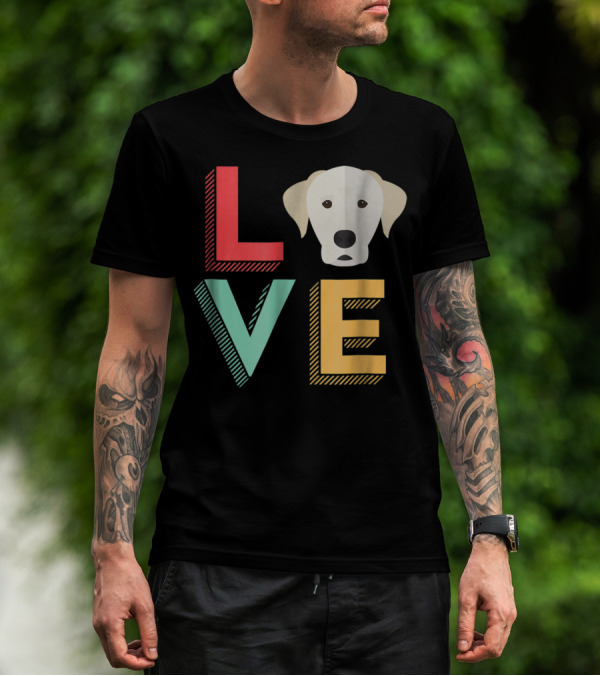 I Love Labrador Dog Lover Lab Puppies Mom And Dad39 Cute Puppy Head In LOVE T-Shirt