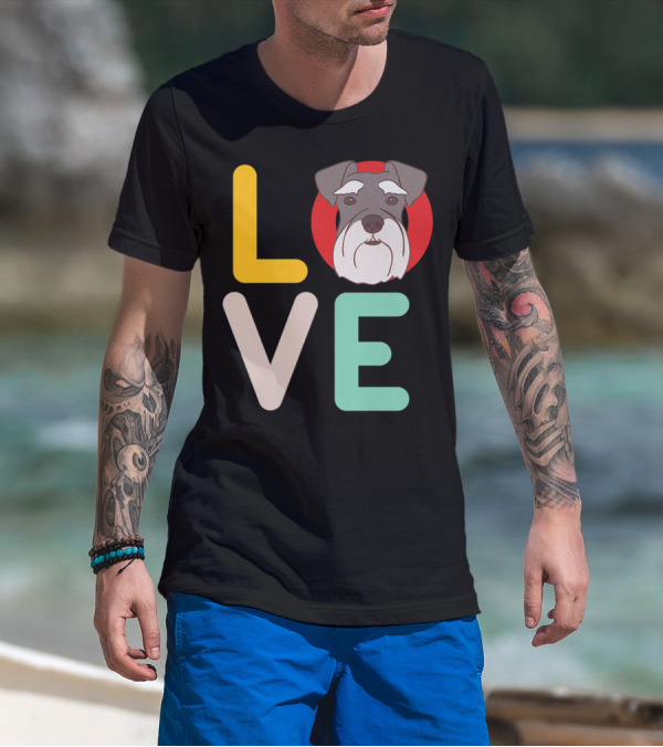 Love Miniature Schnauzer Dog Mom And Dad Pet Owner42 T-Shirt