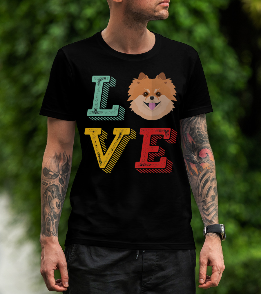 LOVE Pomeranian Dog For Pom Puppy Lover14 T-Shirt
