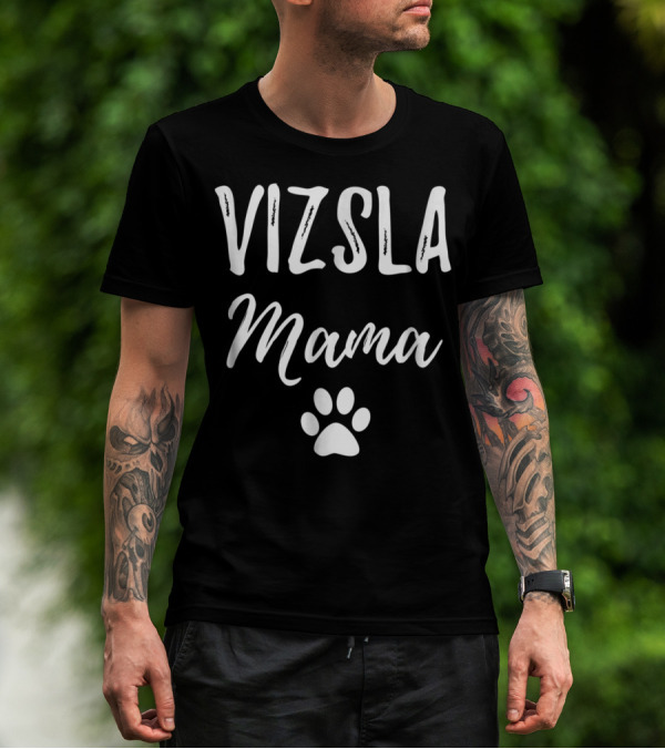 Vizsla Mama Paw Print T-Shirt