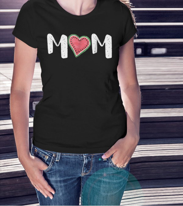 Mom Heart Watermelon T-Shirt