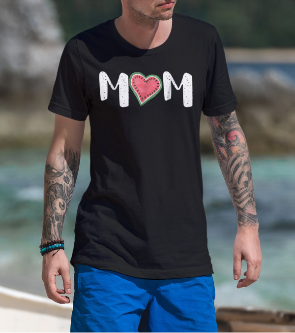Mom Heart Watermelon T-Shirt