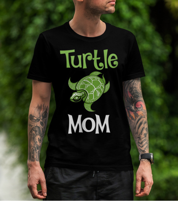 Turtle Mom Green Tortoise T-Shirt