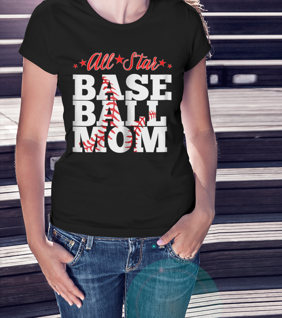 All Star Baseball Mom T-Shirt