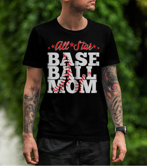 All Star Baseball Mom T-Shirt